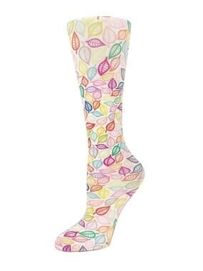 NEW Cutieful Therapeutic Compression Socks Fits Size 5-11 Vibrant Fall Leaves